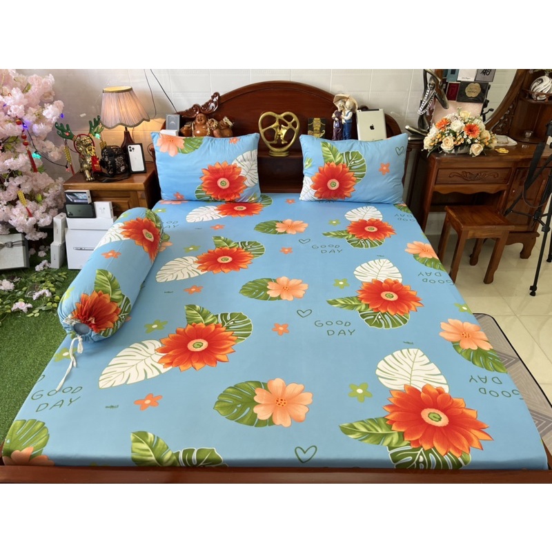 Free Ship Ga gối thun hàn quốc ( Nhận May theo yêu cầu) hoa Như Lan