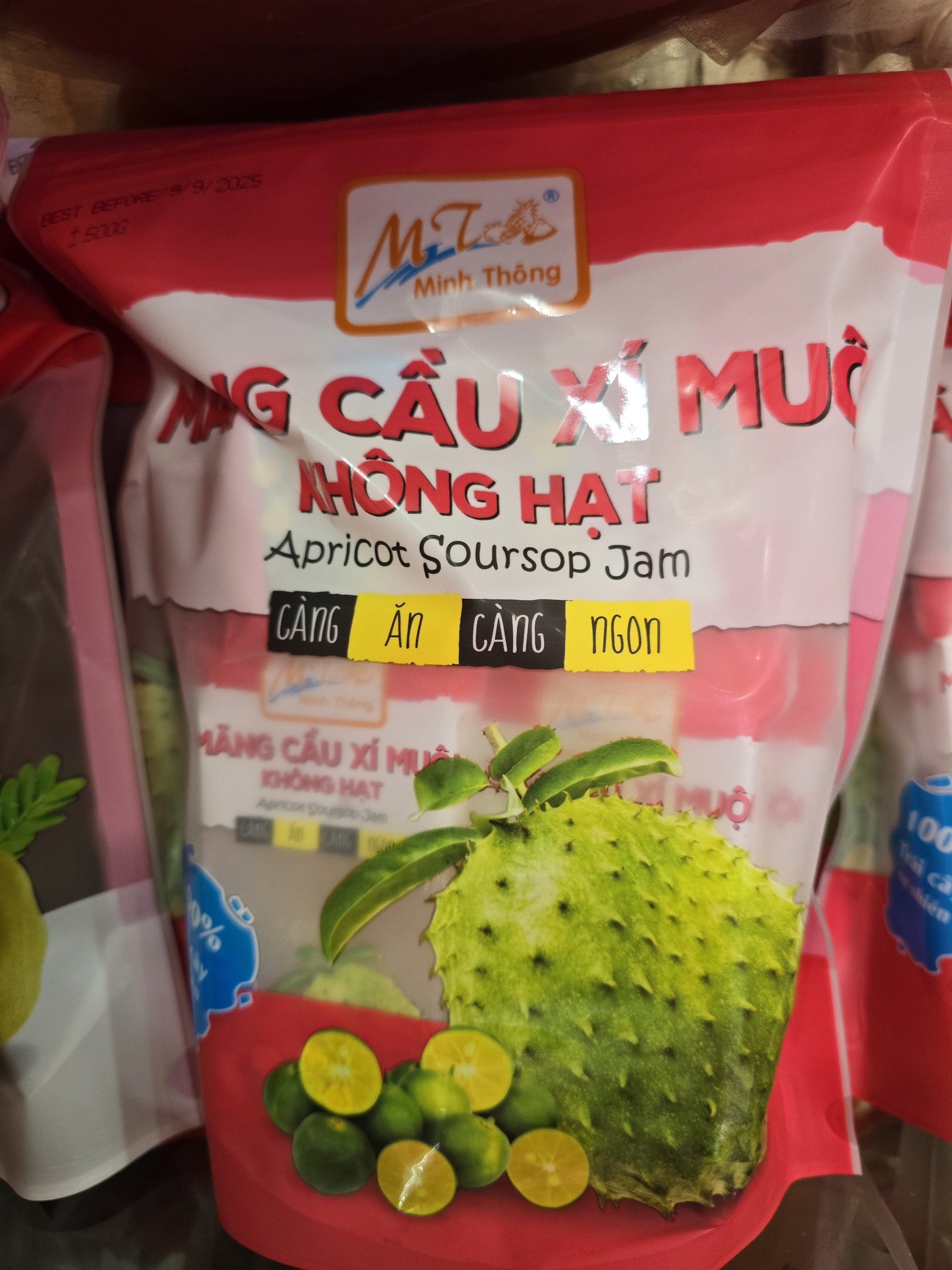 Mãng cầu muối ớt sấy dẻo minh thông - date mới