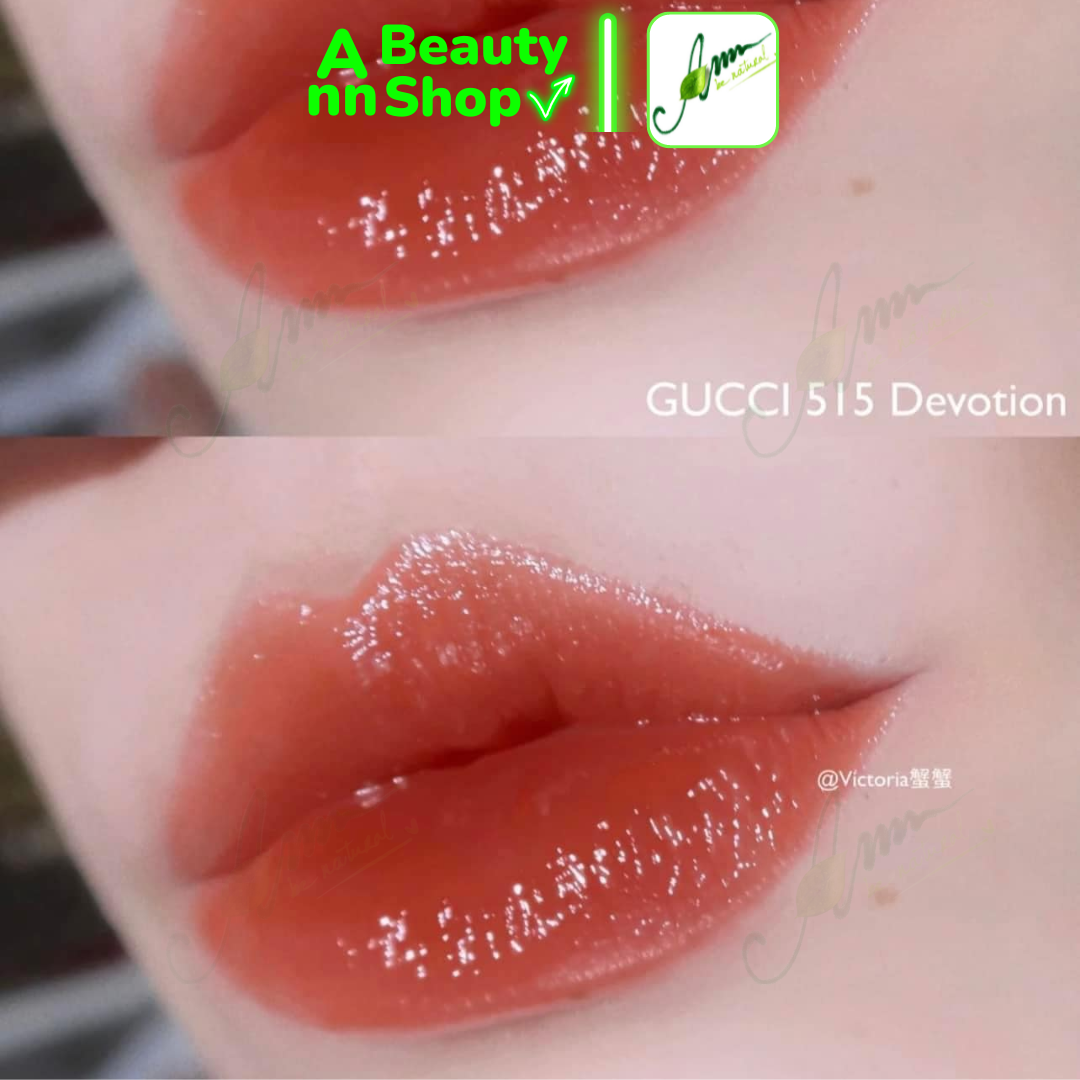 Son Gucci Rouge De Beauté Brillant 515 Devotion (phiên bản vỏ hoa limited)