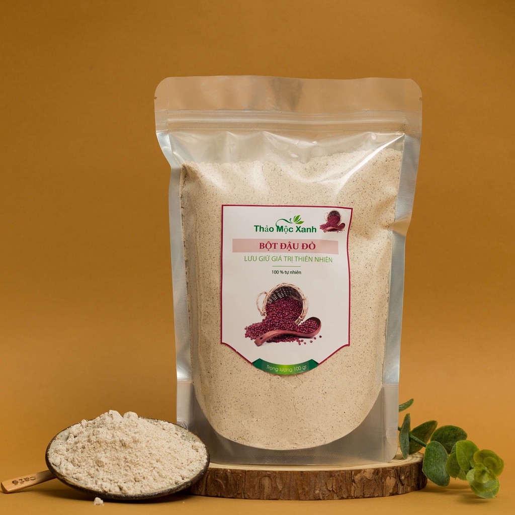 Bột đậu đỏ nguyên chất handmade gói 500g (tặng 1 gói cám gạo khi mua từ 500g)