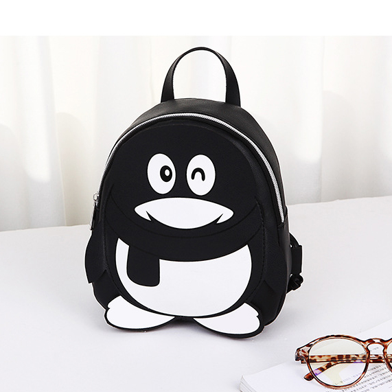 Balo mini nhỏ xinh cánh cụt da trơn bl25 màu đen