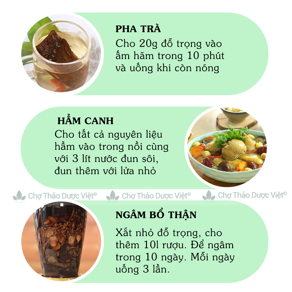 Đỗ trọng 100g, đỗ trọng bắc, hàng dập sợi to đẹp, không vụn, không lẫn tạp chất - Chợ Thảo Dược Việt