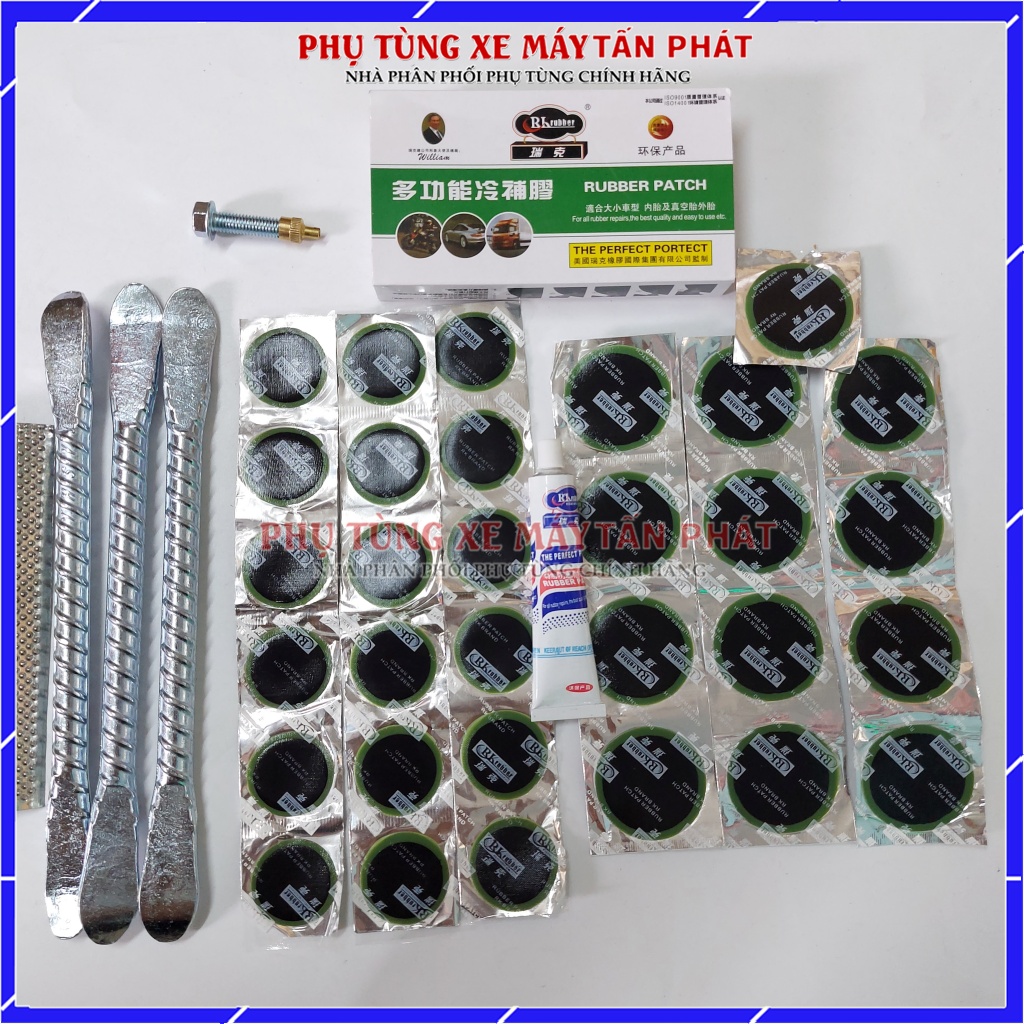 Bộ Vá Ruột - Săm Xe Máy Xe Đạp 5 Món (Miếng Vá Tròn)