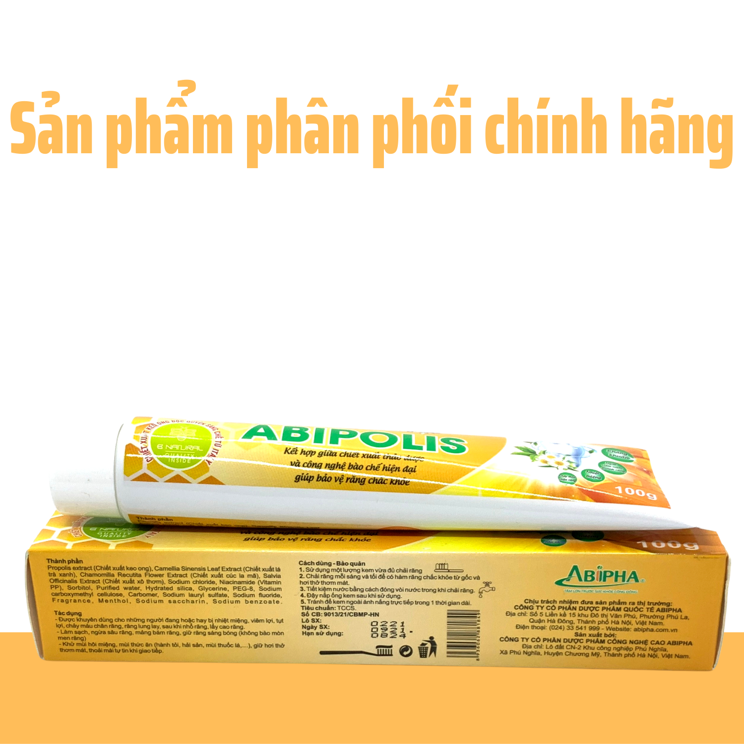 Kem đánh răng keo ong dược liệu ABIPOLIS 100gr