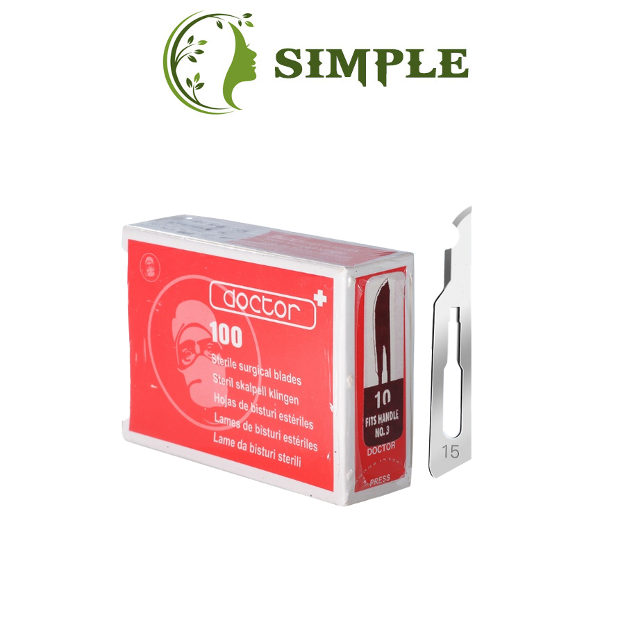 Hộp 100 chiếc lưỡi dao mổ lăn mụn kiato các số 11 hàng chuẩn y tế chính hãng.