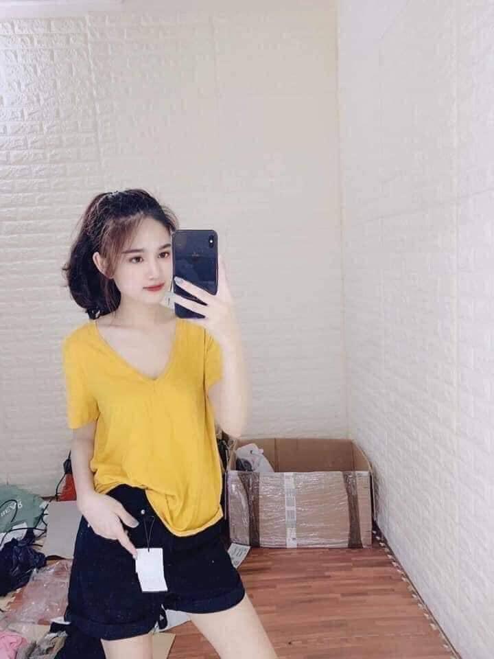(ẢNH THẬT) ÁO PHÔNG NỮ CỔ TIM , HUYỀN TRANG 1995
