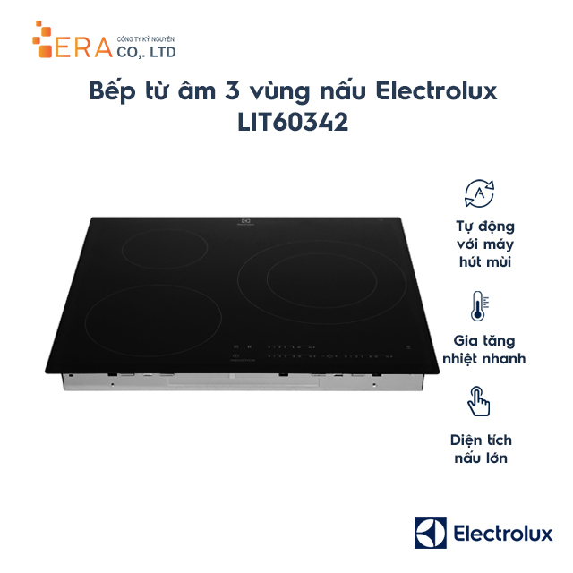[Trả góp 0%]Bếp từ âm 3 vùng nấu Electrolux LIT60342