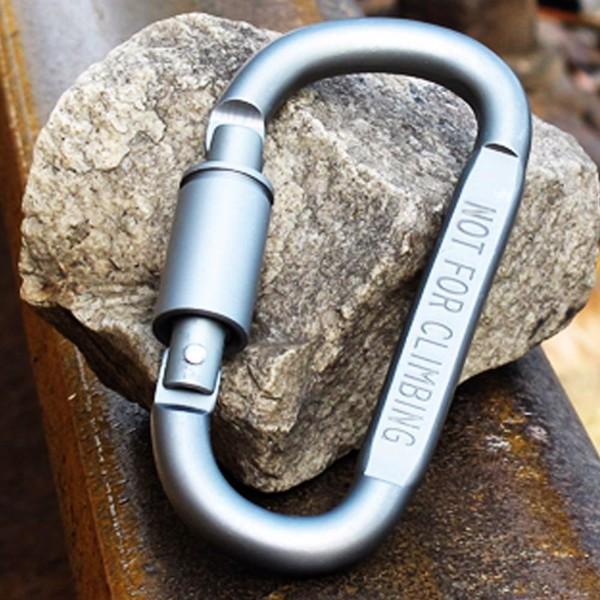 [HCM]Móc Đa Năng Móc Khóa Nhôm Đi Phượt Carabiner Chữ D Khoá Xoay 8cm