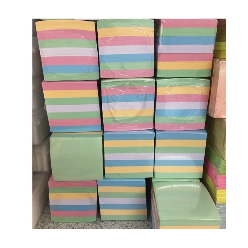 CỤC GIẤY MÀU KHÔNG KEO 7cm*7cm