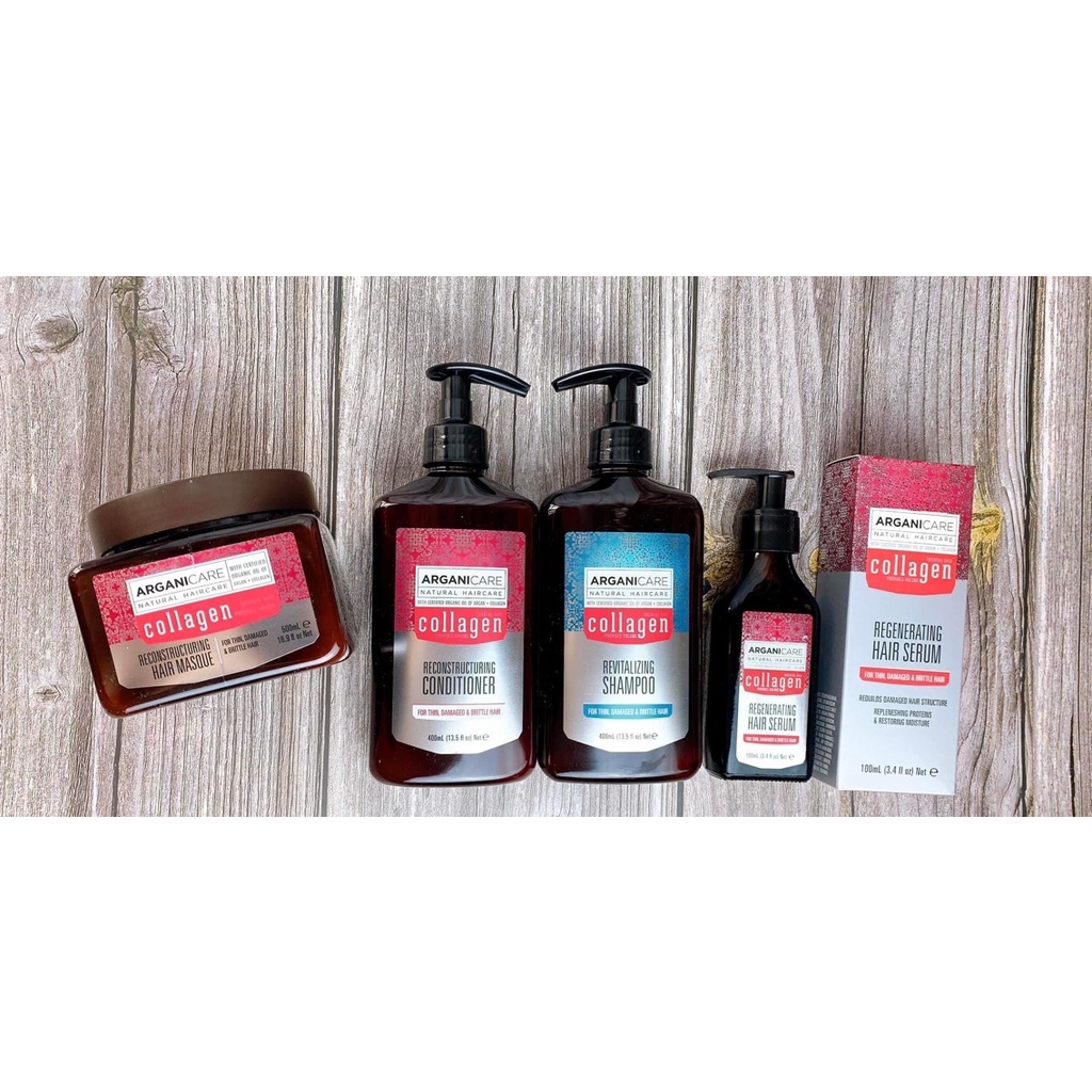 Bộ dưỡng tóc Arganicare Collagen Pháp