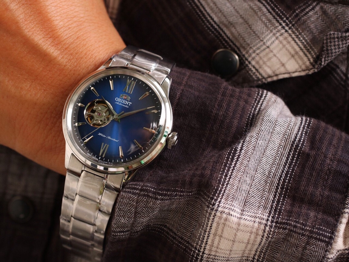 { RẺ VÔ ĐỐI }{ BẢO TÍN ĐỒNG HỒ SHOP SỊN LAZADA }  Đồng Hồ Nam Orient Automatic Lộ Tim Dây Kim Loại { GIAN BÁN BUÔN ORIENT SK SEIKO PATEK }