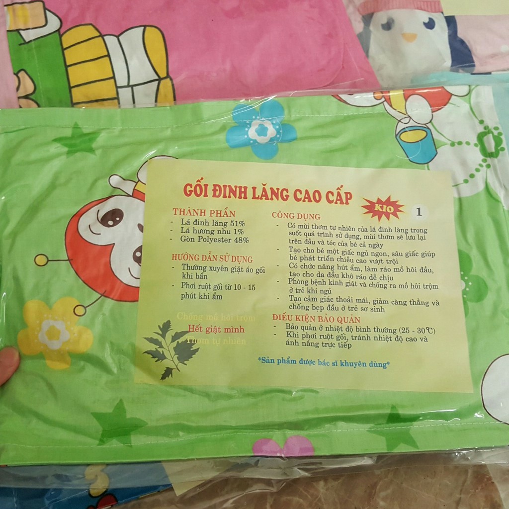 Gối đinh lăng cho bé