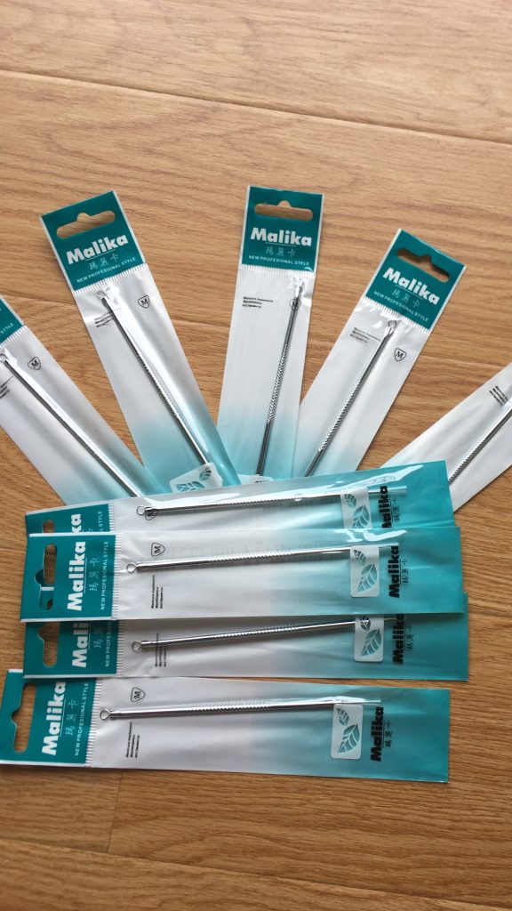 Combo 10 que nặn mụn Malika 2 đầu cao cấp
