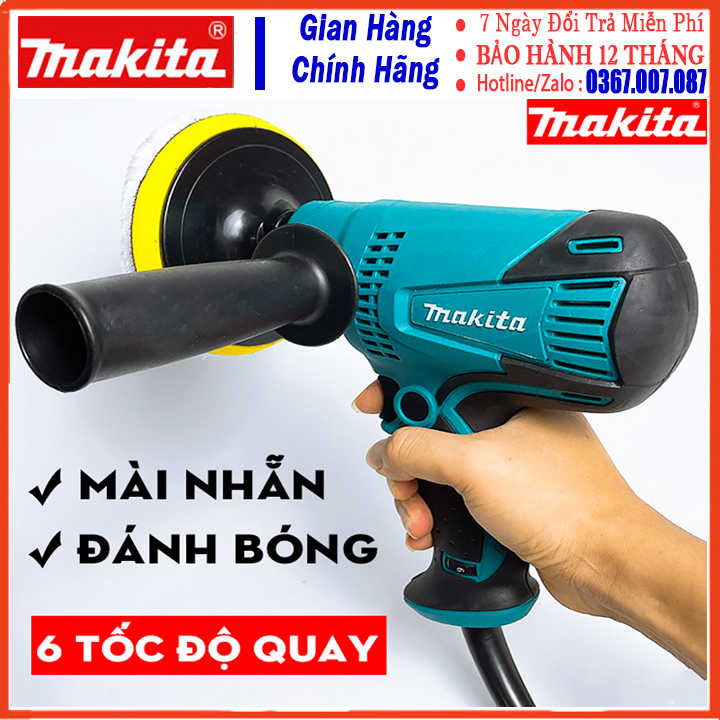 Máy đánh bóng makita gv6010 - 6 cấp độ - công suất 600w - máy chà nhám makita - đánh bóng ô tô, xe máy