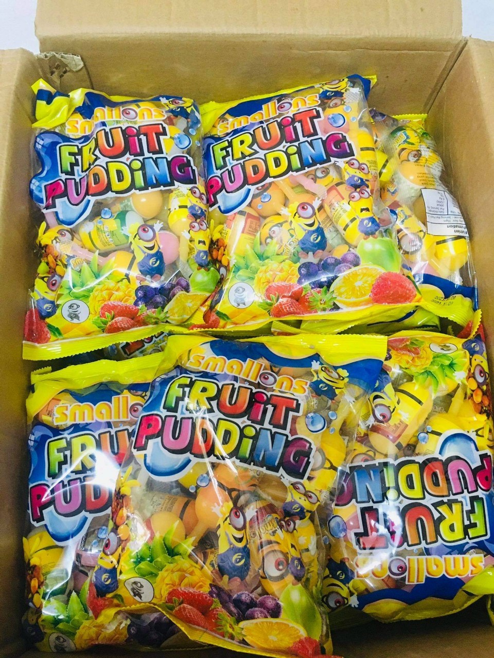 Thạch rau câu trái cây Fruit Pudding Minions ( bịch 24 cây )