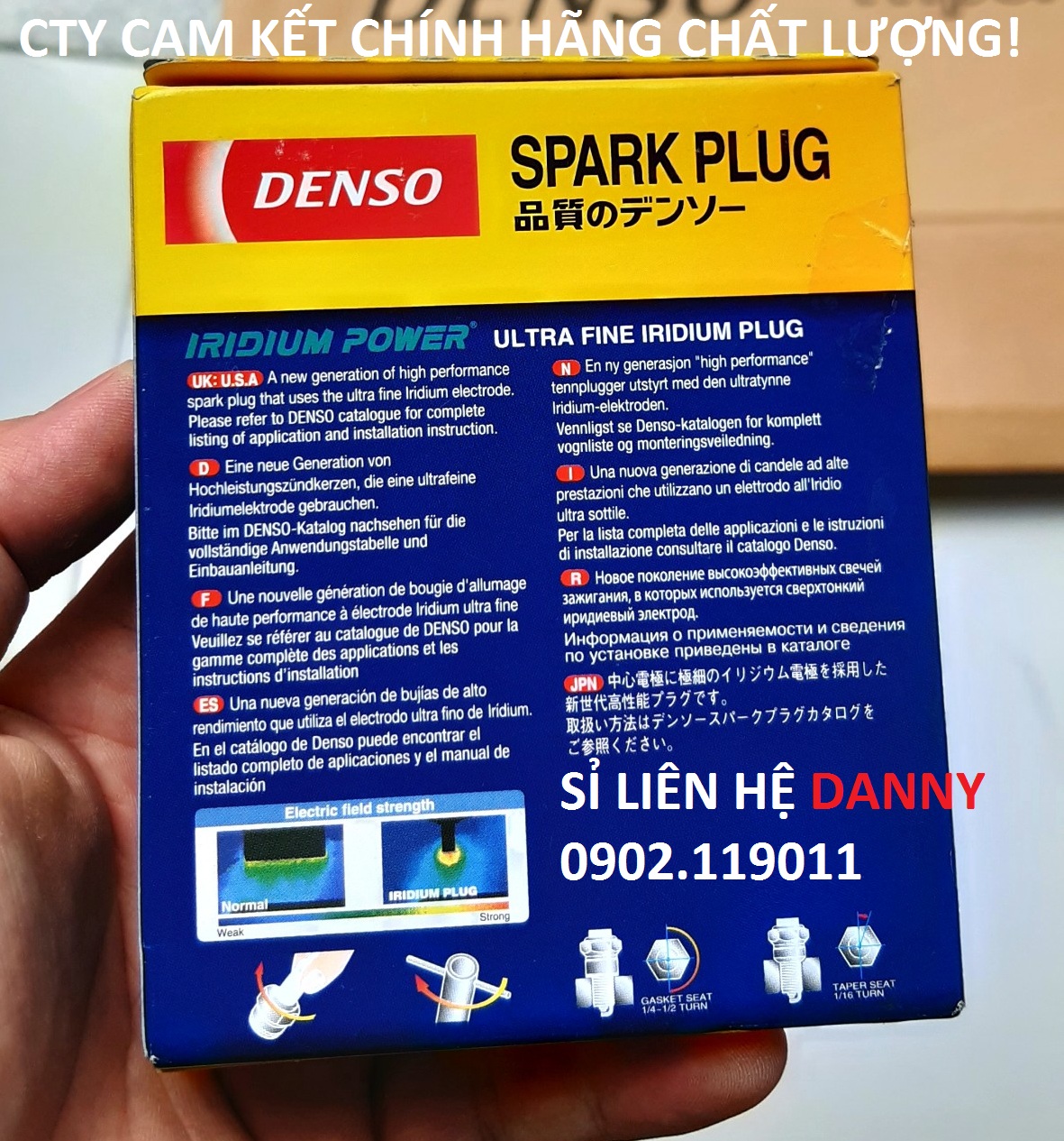 1 Bugi ô tô DENSO JAPAN Iridium IK20 (Kia;Honda;Madza;Toyota;Mer;BMW;Audi;Chevrolet;Deawoo...) Made in JAPAN