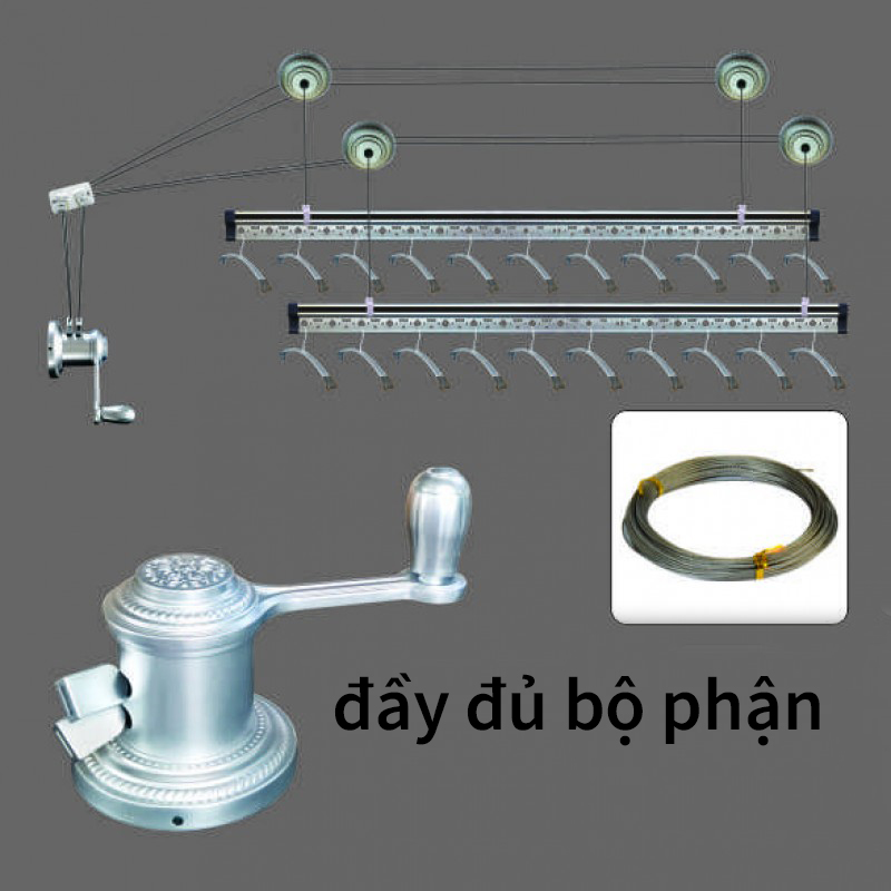 Bộ giàn phơi đồ thông minh, đủ bộ có thanh