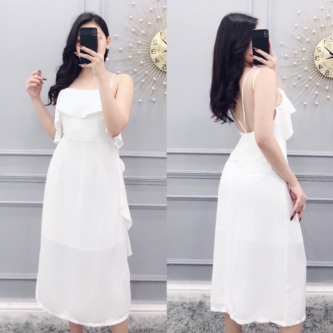 (HÌNH THẬT) ĐẦM VON 2 DÂY DUYÊN DÁNG  X79 HÓT NHẤT 2019