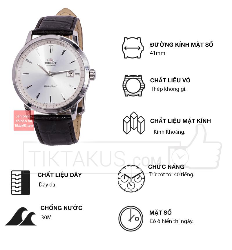 Đồng hồ nam dây da Orient Symphony FER27007W0