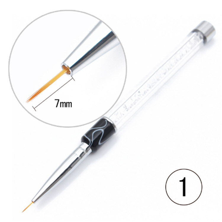 Cọ nét cán đá cao cấp 3 sizes (7mm; 9mm; 11mm) - Cọ vẽ nail chuyên dụng (lẻ chiếc)