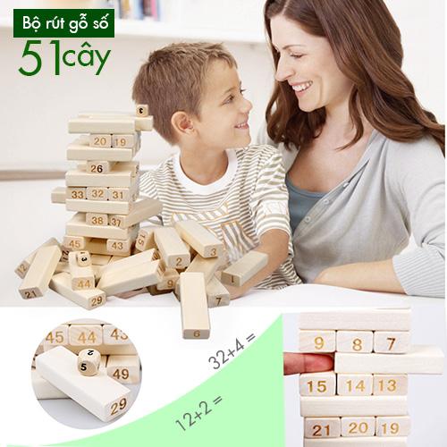 Đồ chơi rút gỗ bằng số 51 cây -E16DC63