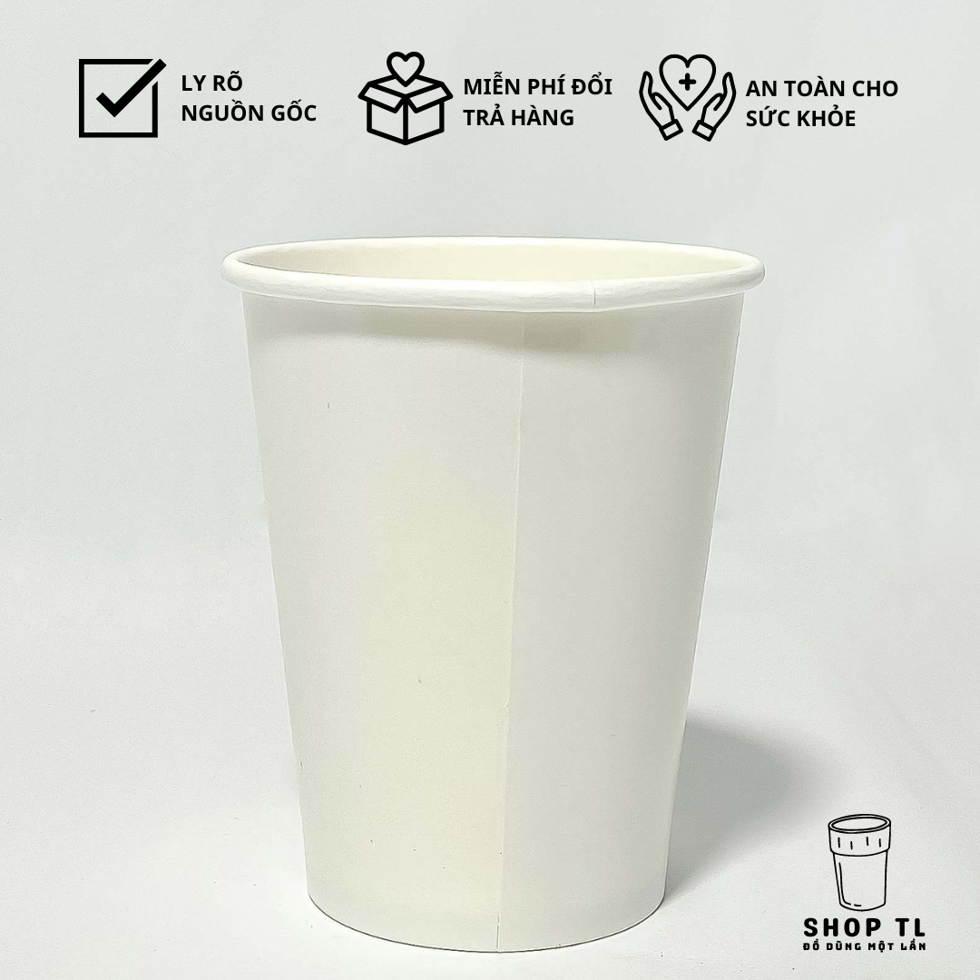 50 Ly Giấy Màu Trắng 10oz  300ml  2pe