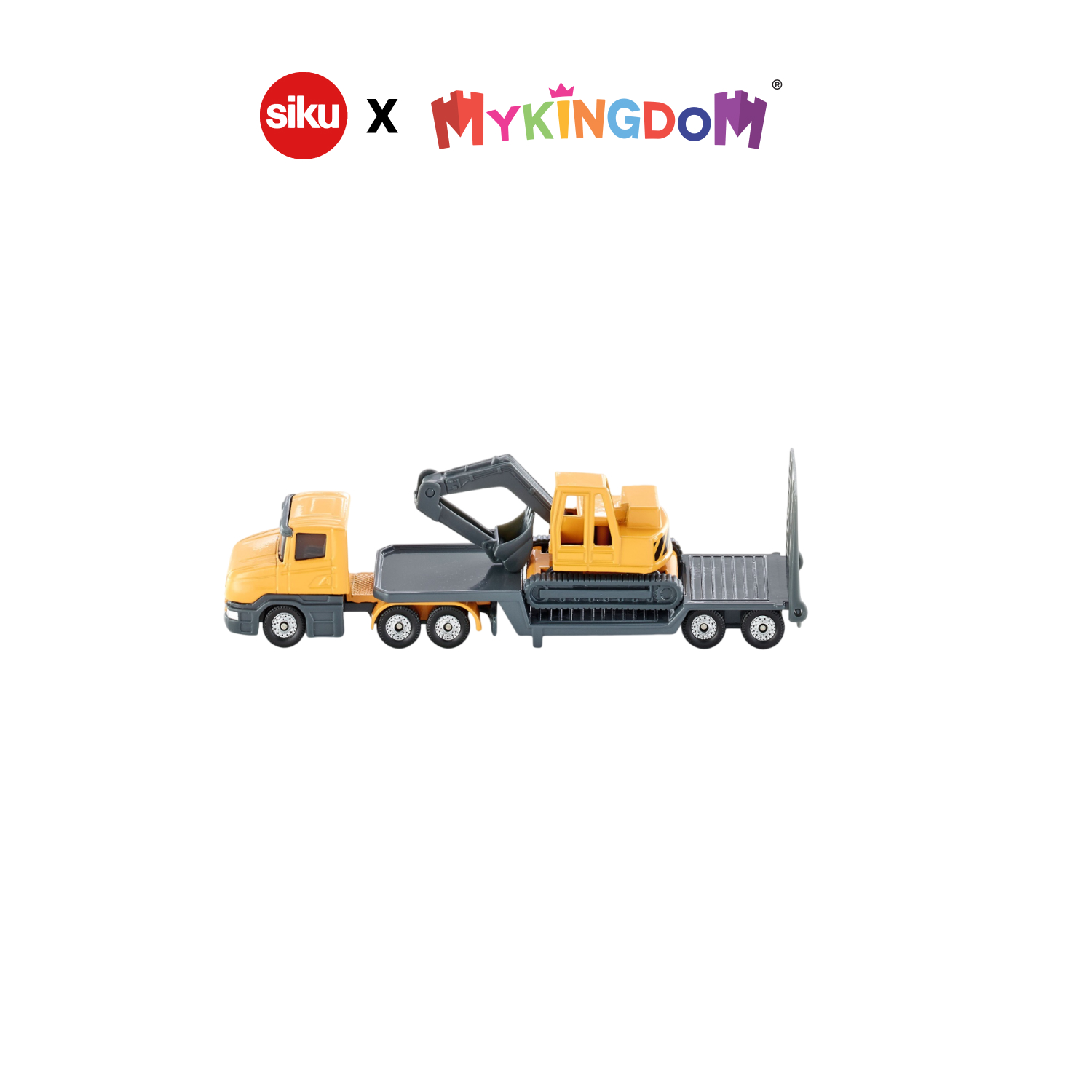 Mô Hình Siku Xe Tải Chở Xe Xúc 1611