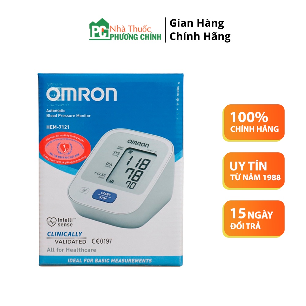 Máy Đo Huyết Áp Omron Hem 7121 Chính Hãng - Dễ Sử Dụng, Kết Quả Chính Xác
