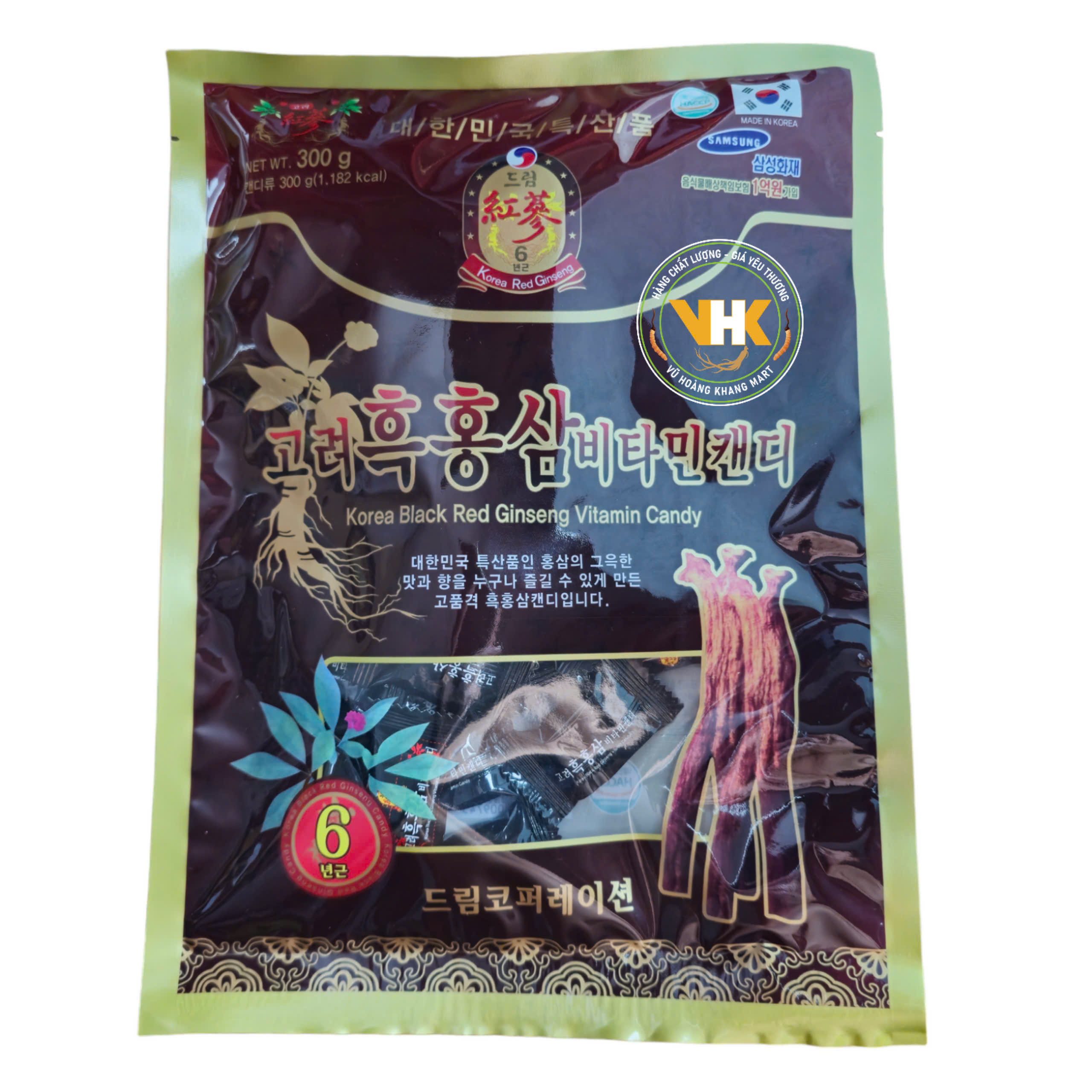 KẸO HẮC SÂM HÀN QUỐC BỊCH 170GR VÀ 300GR
