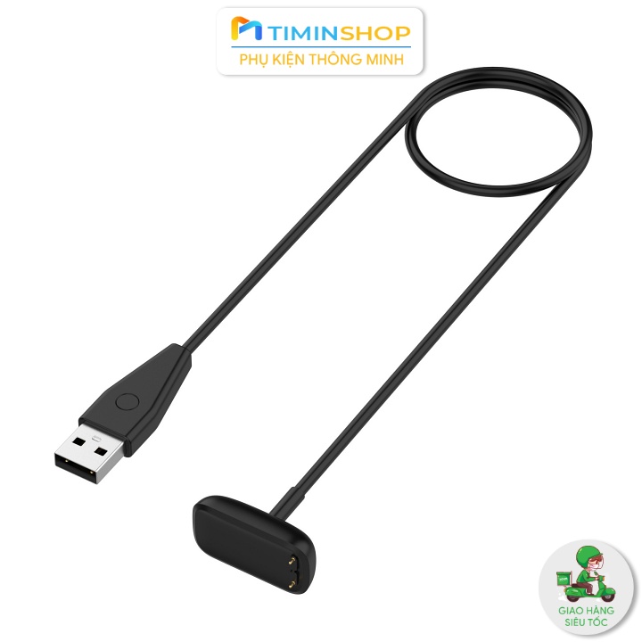 Cáp sạc đồng hồ Fitbit Charge 6/ Charge 5/ Luxe - Dây dài 1m, có nút reset