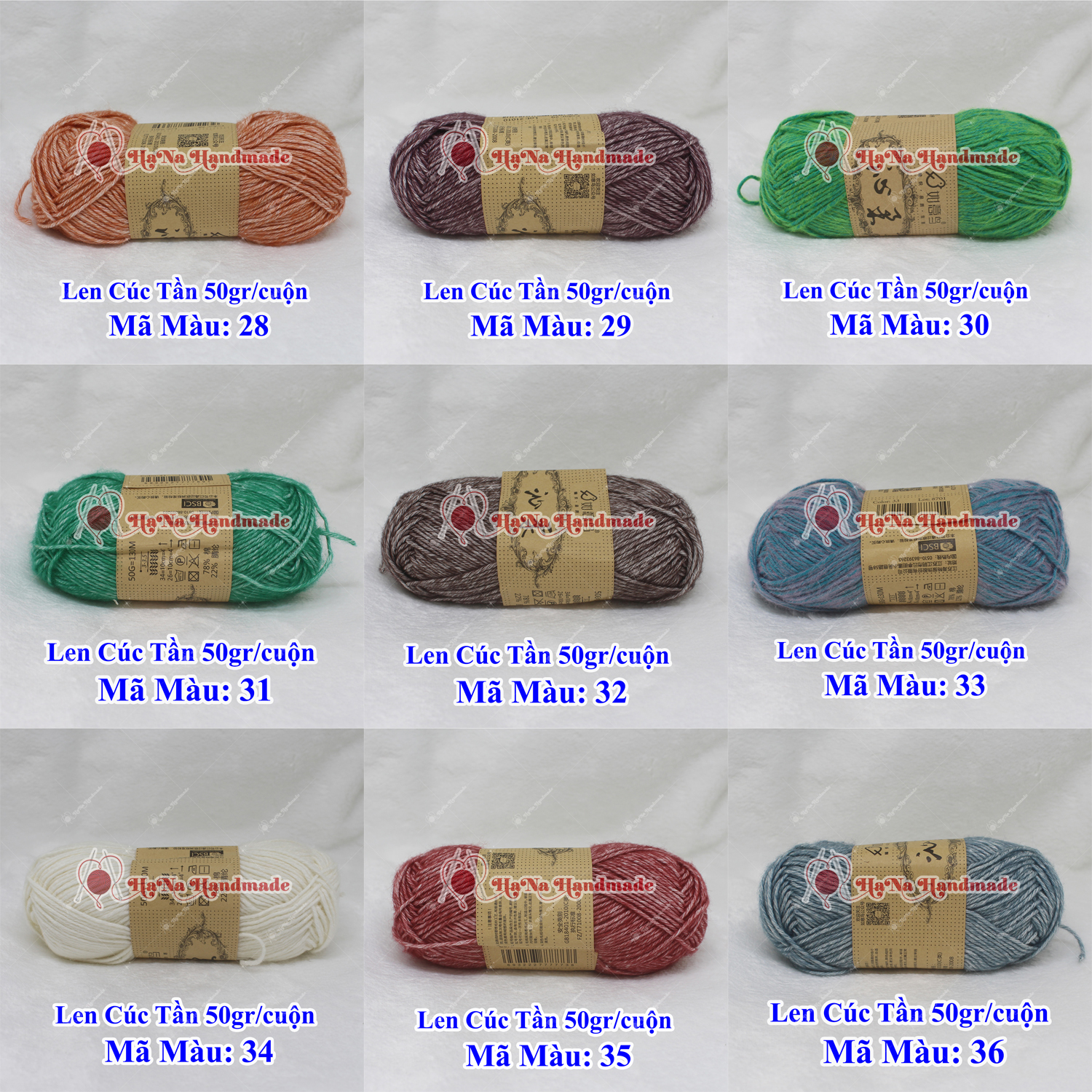 Len cúc tần 30k/50g ~130m
