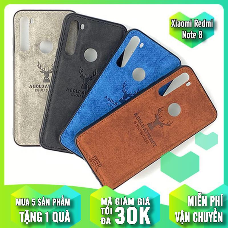 Ốp lưng cho Xiaomi Redmi Note 8 giả da con hươu DEER - Nhựa dẻo TPU