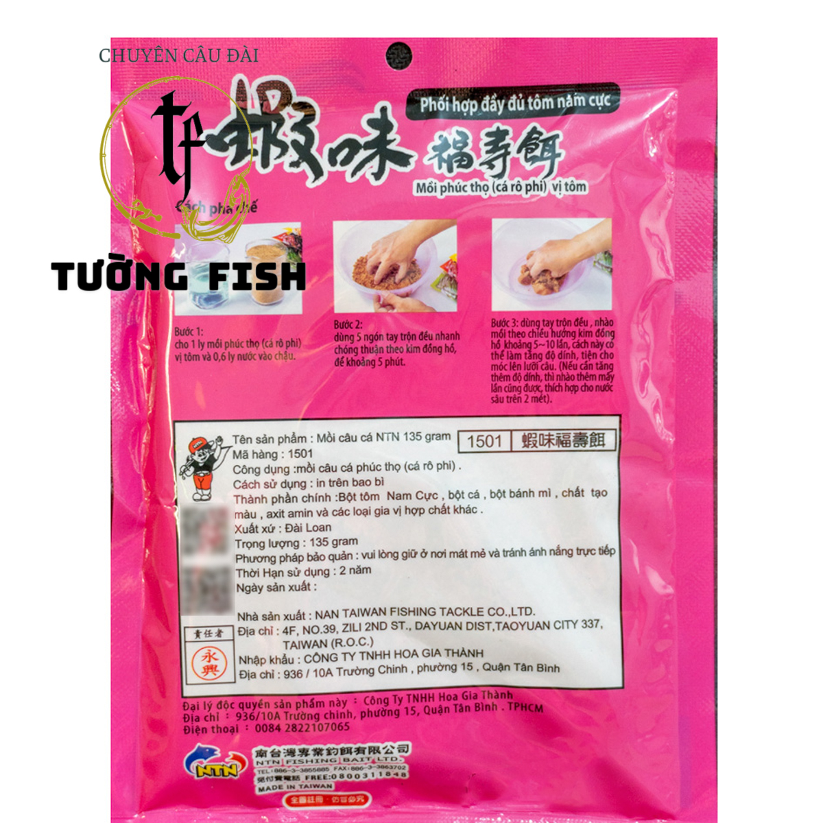 Mồi Câu cá  Rô Phi Tôm nam cực