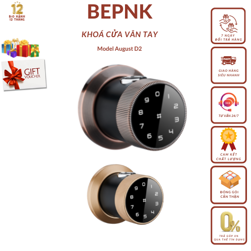 Khóa Cửa Vân Tay D2 Smart Door Lock