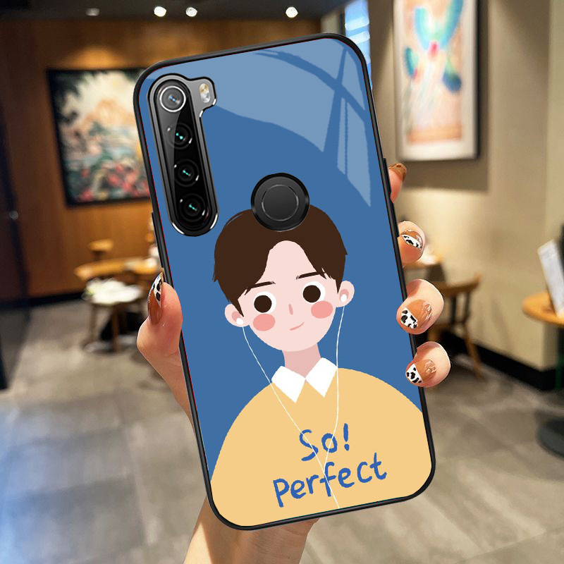 Ốp Lưng XIAOMI REDMI NOTE 8 mặt kính cường lực cao cấp, ốp đôi