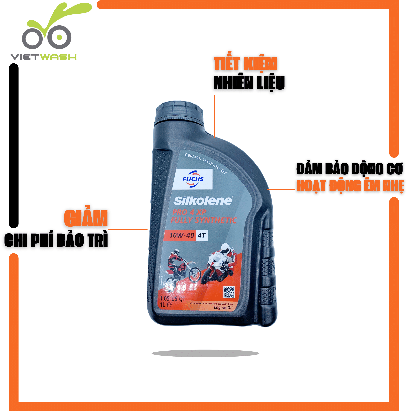 [FUCHS] Nhớt xe số Fuchs Silkolene Pro 4 XP 10W40 API SN 1L [MIỄN PHÍ CÔNG THAY NHỚT]