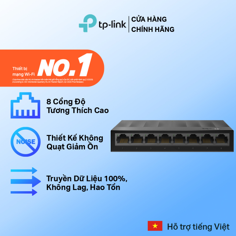 Bảng giá Bộ Chia Mạng Switch Để Bàn TP-Link LS1008G 8 Cổng 10/100/1000Mbps Phong Vũ