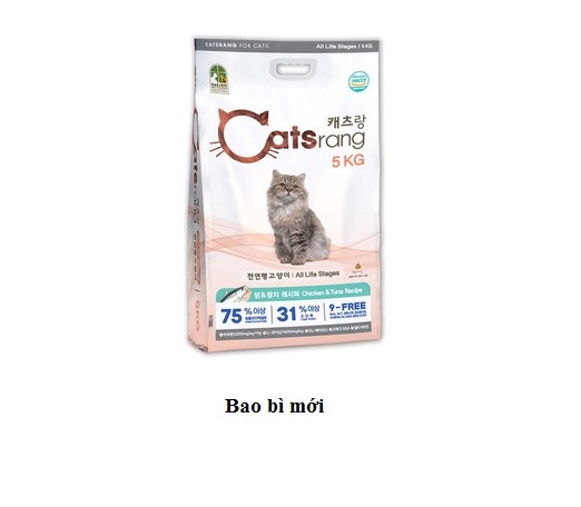 Thức ăn hạt cho mèo mọi lứa tuổi Catsrang 5kg (Bao bì mới)