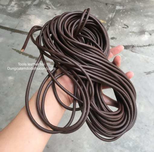 Dây da bò tròn - phụ kiện , phụ liệu làm đồ da handmade