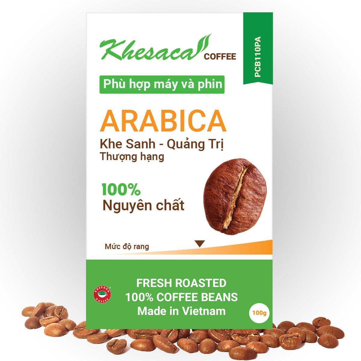 [HCM]Cafe nguyên chất rang mộc Arabica Khesaca Coffee - 100gr - CB210PC