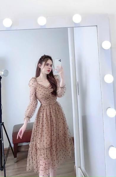 Đầm lưới bi 2 lớp có lót sang chảnh như hình ld22