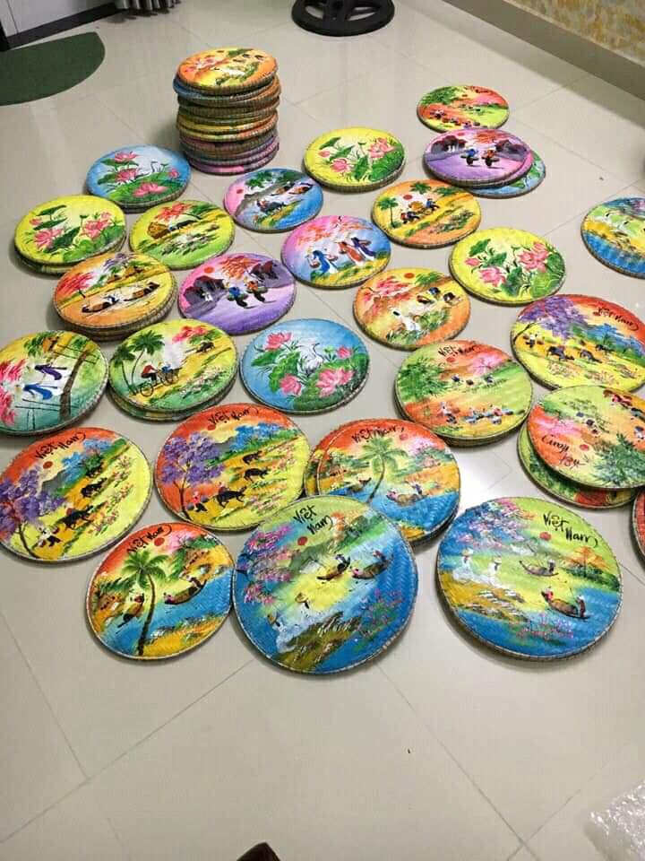 Tranh vẽ trên mẹt tre đẹp (0978945425)