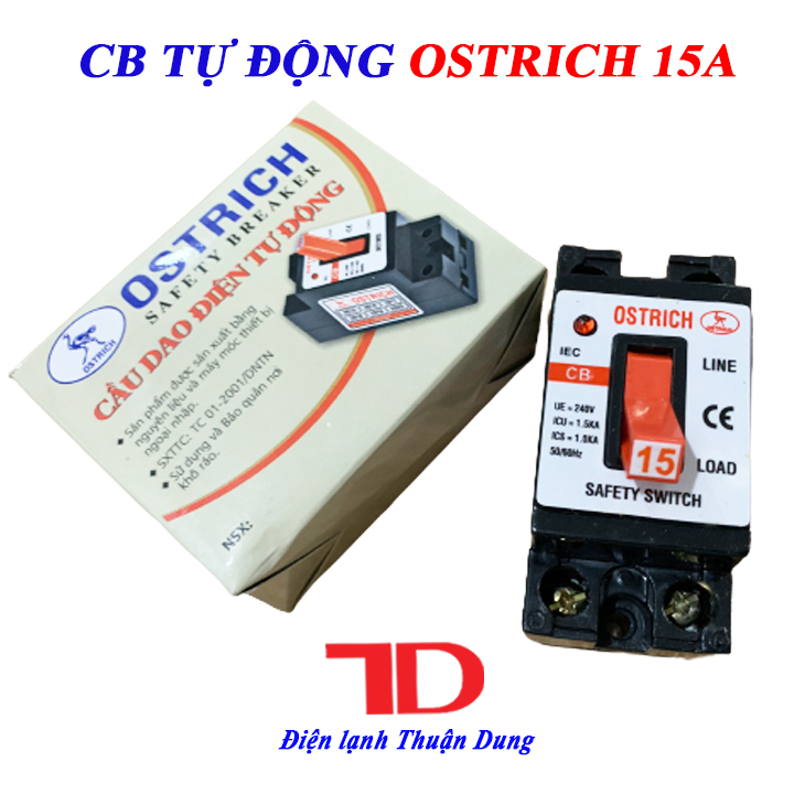 Cầu dao ostrich, cb tự động, cầu dao an toàn - điện lạnh thuận dung