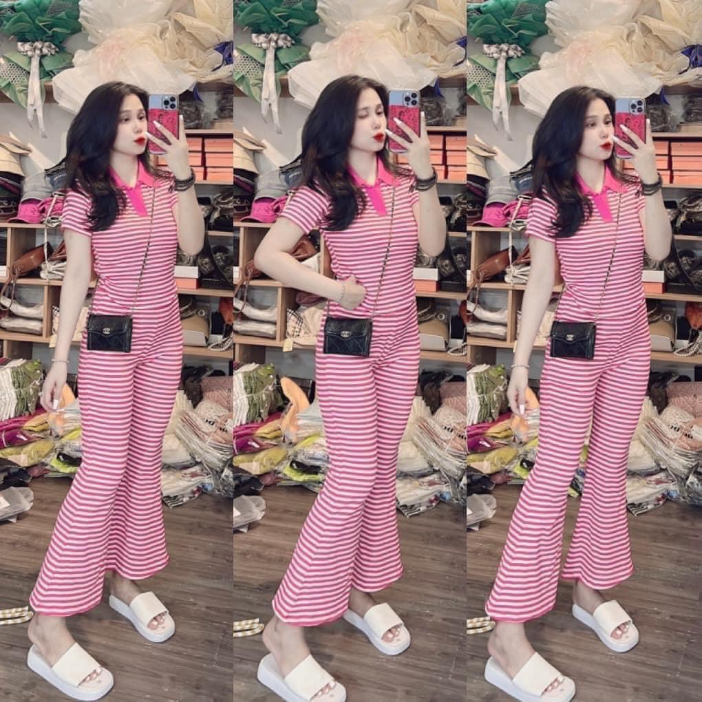 Set bộ đồ nữ quần ống loe đai cao có túi mix áo sơ mi ôm ngắn tay, Set áo cổ V tay ngắn phối quần ôm ống loe dài tay, Set đồ nữ quần ống loe ôm tôn dáng MTB
