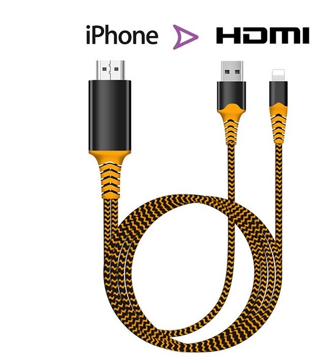 Cáp HDMI FullHD cho iPhone, iPad - hỗ trợ iOS 12 cao cấp