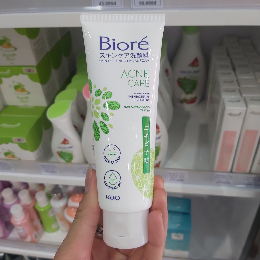 Sữa rửa mặt bioré sạch mụn kháng khuẩn 100g