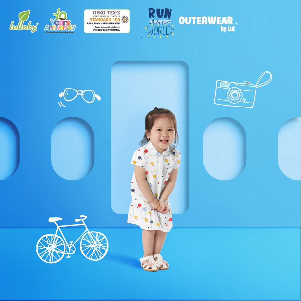 2-5Y Đầm bé gái Lullaby NH372M (Váy bé gái Lullaby)