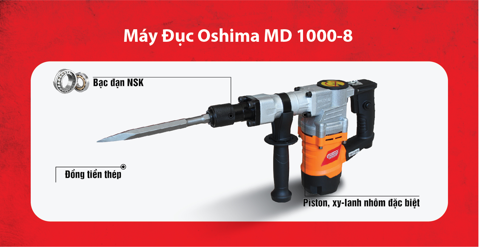 MÁY KHOAN BÚA OSHIMA KB-1000-8