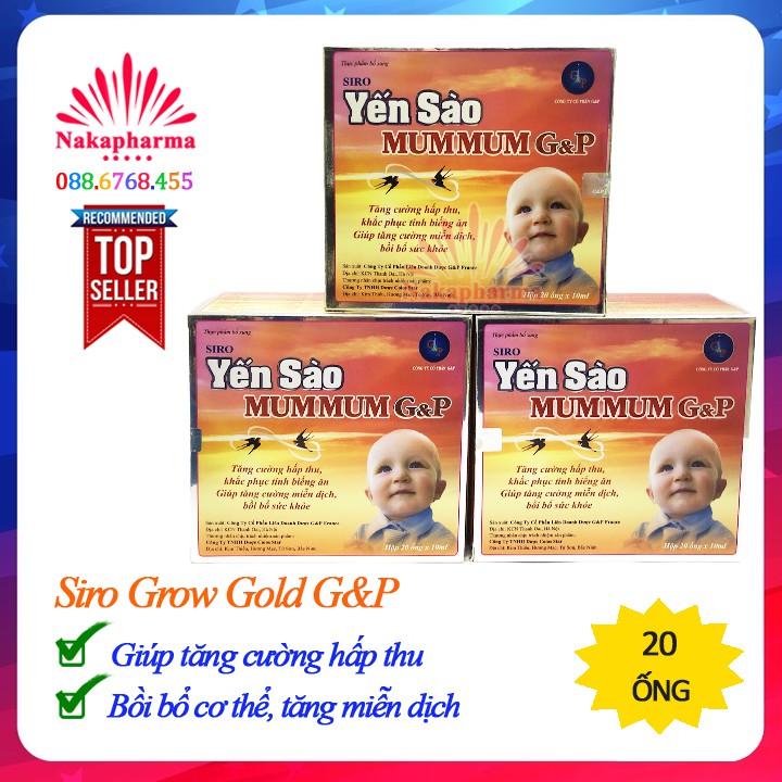 Siro Yến sào Mum Mum G&P – Giúp bồi bổ cơ thể, ăn ngon miệng, tăng hấp thu