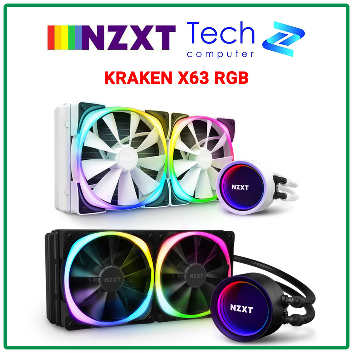 Tản nhiệt nước CPU NZXT Kraken X63 RGB (White/Black)